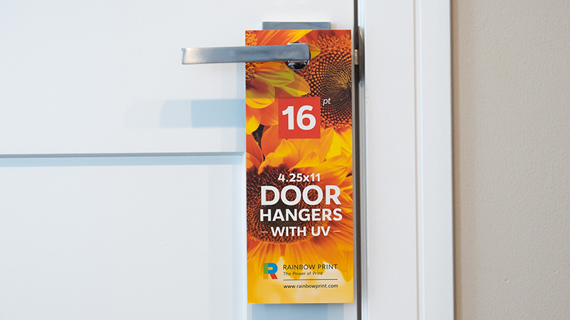 Custom Full Color Door Hangers Print 1 Side UV Gloss 3 12 x 8 12 Box Of 50  - Office Depot